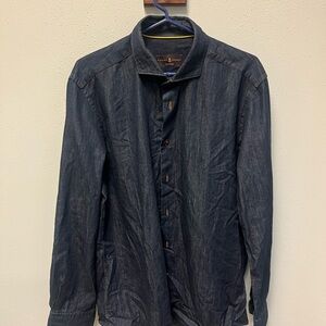 Robert Talbott Men's Dark Blue denim